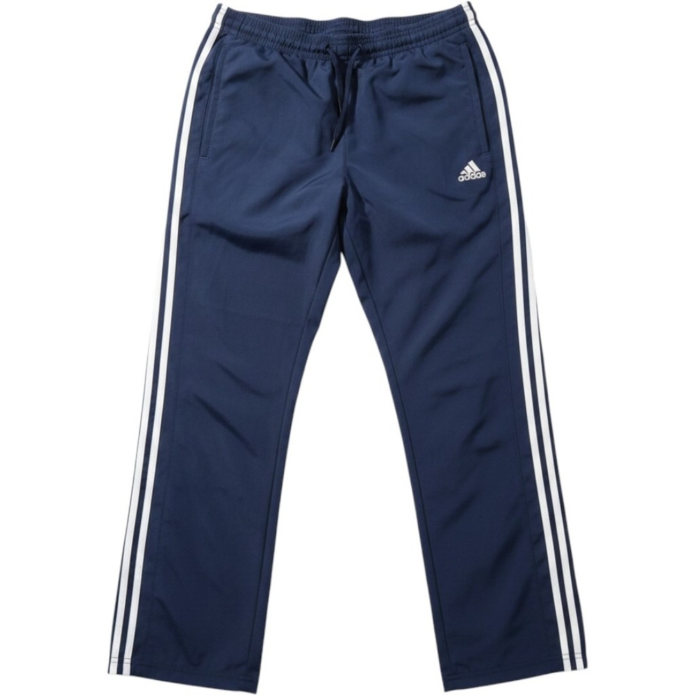 Adidas Track Pants Small Navy Blue 3-Stripe Mesh Lined Y2K Zipper Cuffs
